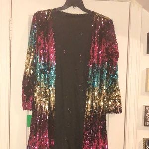 Sequined duster